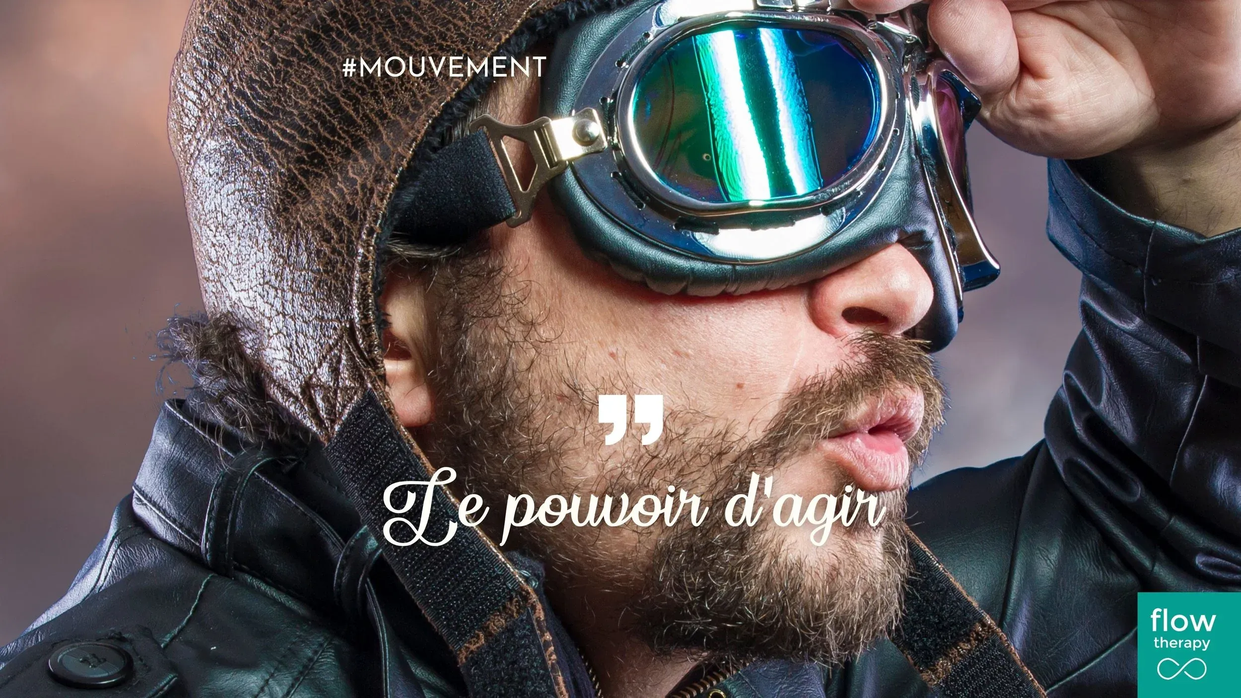 Illustration de l'article : portrait d'un homme en lunettes d'aviateur, couverture « Le pouvoir d'agir »